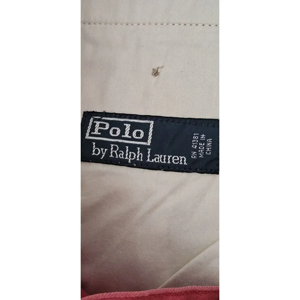 POLO  Ralph Lauren PONY men‎ Sz 40T shorts Salmon Pink flat front classic